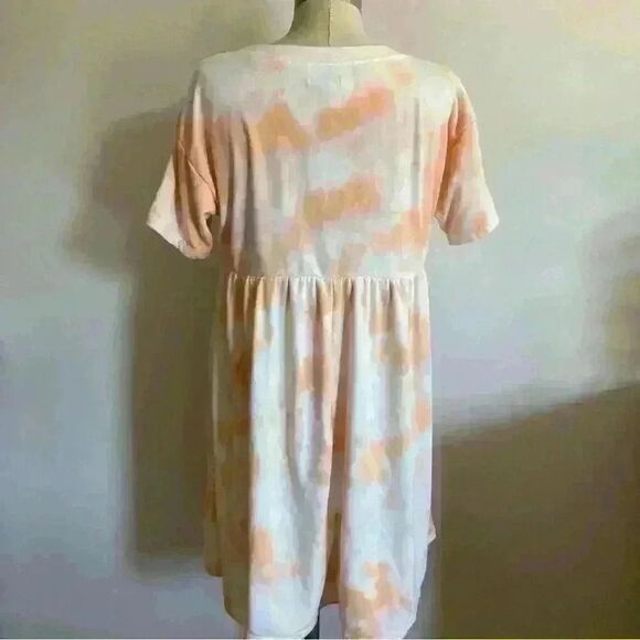 Wild Fable Women's Small Orange and White Terrycloth Tie Dye Dress - Picture 5 of 8